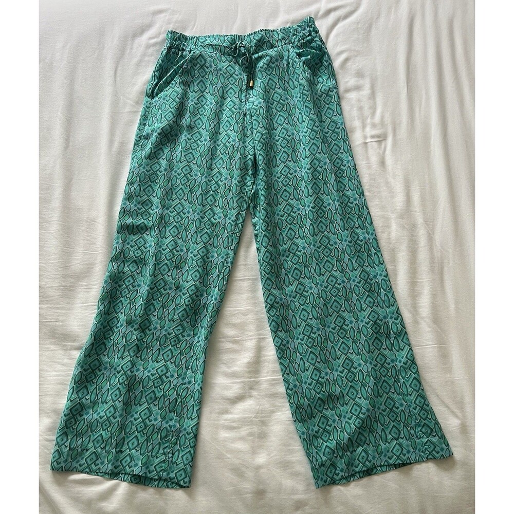Helen Jon Wide Leg Pull On Boho Pants Sz S Art To Wear Travel Wear Chic Summer